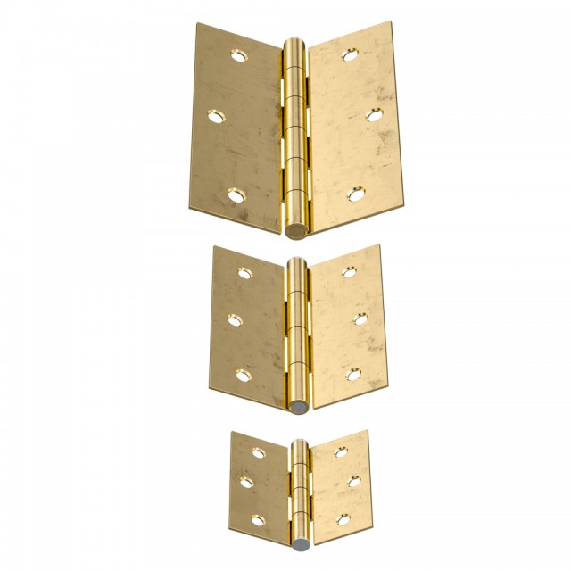 STEEL FLAT HINGES GOLD ITALY